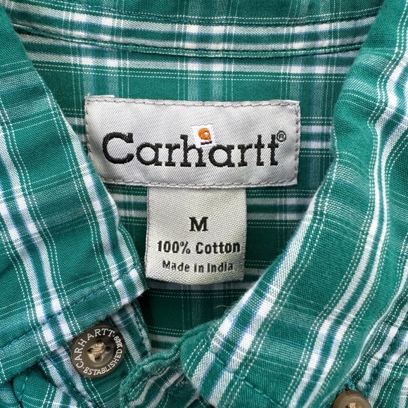 Carhartt Green Casual Button Down Shirt size Medium - Picture 5 of 6